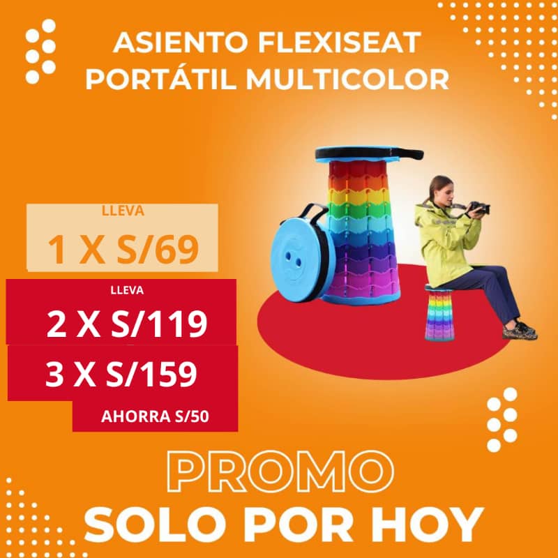 ASIENTO FLEXISEAT PORTÁTIL MULTICOLOR|ENVÍO GRATIS